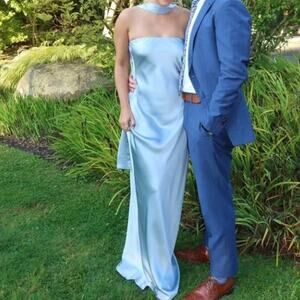 Reformation Oren Silk Dress Mineral Petites L NWT